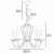 Lampa wisząca srebrna  E14 RIGA P05762CH – Cosmo Light