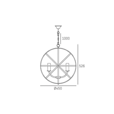 Lampa Hampton wisząca srebrna ORLANDO P04820CH - Cosmo Light