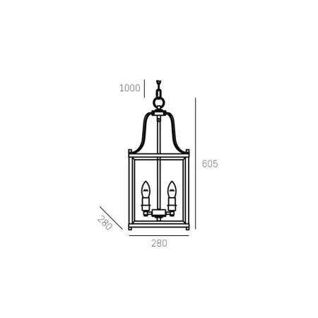 Lampa Hampton wisząca srebrna  NEW YORK P04936CH - Cosmo Light