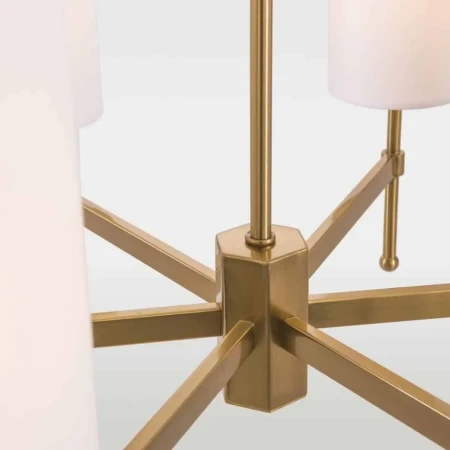 Lampa Hampton wisząca biała do jadalni nad stół  DENVER P06970BR-WH – Cosmo Light