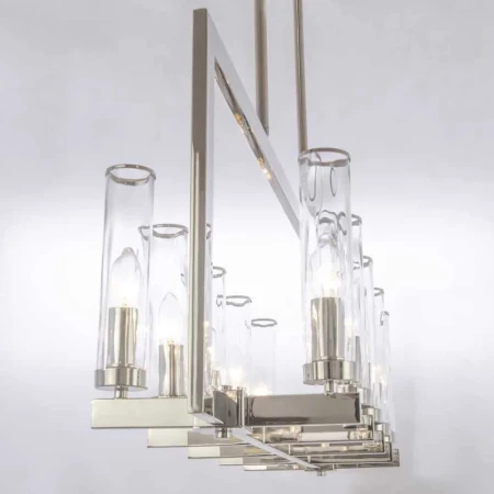 Lampa stylowa wisząca do kuchni nad stół srebrna  OXFORD P10069NI – Cosmo Light