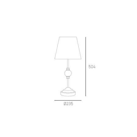 Lampa stołowa klasyczna biała  MONACO T01230CH-WH - Cosmo Light