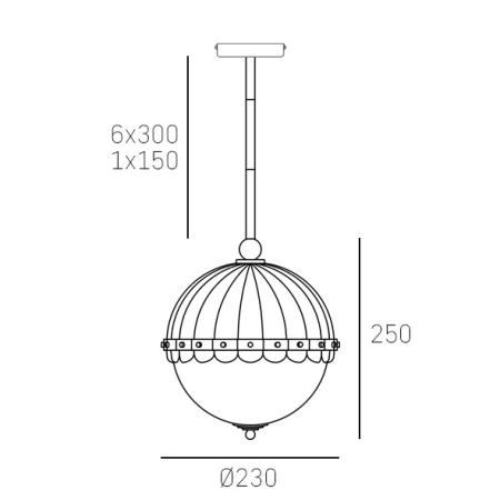 Lampa wisząca nowoczesna PRALINES P01206WH - Cosmo Light
