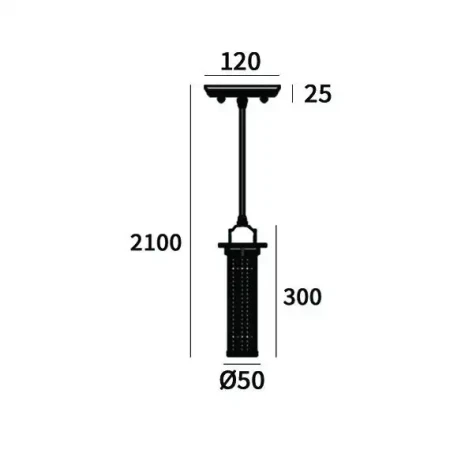 Lampa wisząca loftowa YORK P01284BK - Cosmo Light