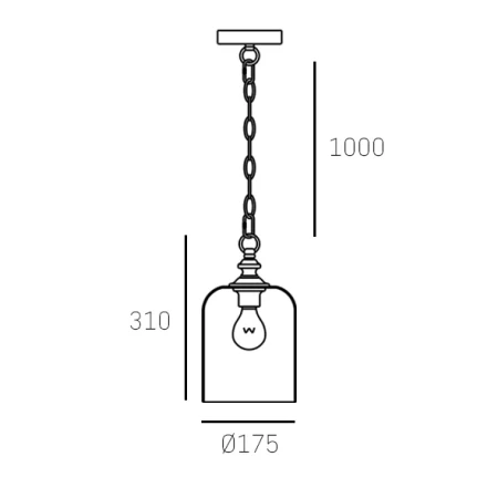 Lampa loft wisząca PRAGUE czarna P01947BK - Cosmo Light