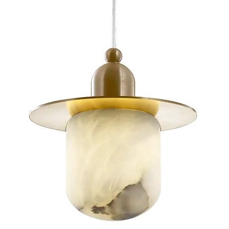 Lampa wisząca mosiądz stylowa  VOLTERRA P01982BR - Cosmo Light