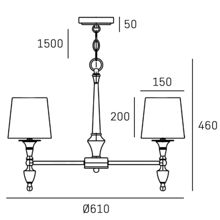 Lampa wisząca  srebrna AUSTIN P04135NI-WH - Cosmo Light