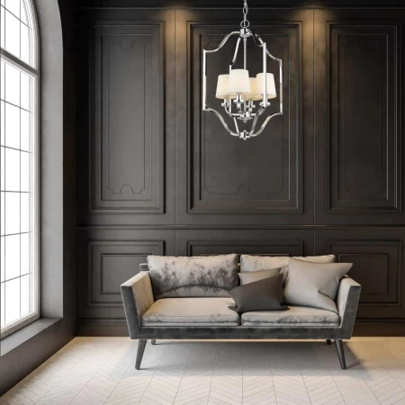 Lampa stylowa wisząca NEW YORK P04380CH-WH - Cosmo Light
