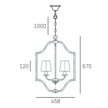 Lampa Hampton wisząca NEW YORK złota P04667AU-BK - Cosmo Light