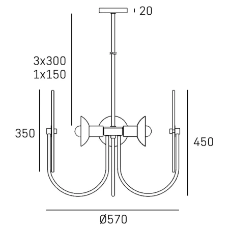 Lampa wisząca MODENA P04814BR - Cosmo Light