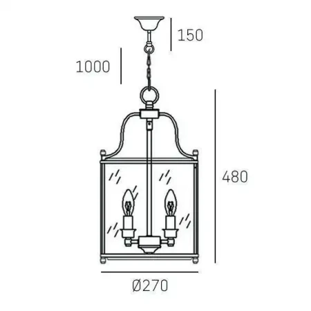 Lampa Hampton wisząca NEW YORK złota P04882AU - Cosmo Light