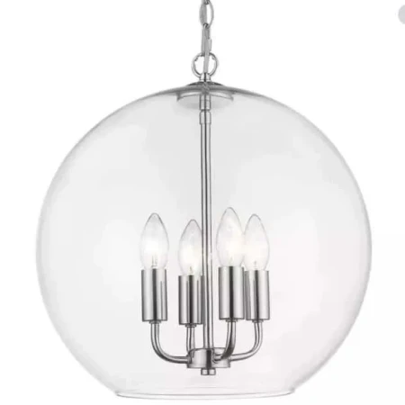 Lampa Hampton wisząca szklana PRAGUE P04974CH - Cosmo Light