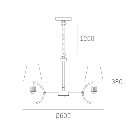 Lampa wisząca LIVERPOOL chrom P05100CH-WH - Cosmo Light