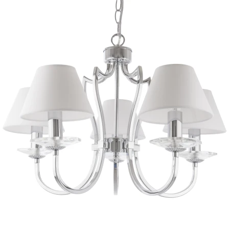 Lampa wisząca abażur RIGA P05762CH-WH - Cosmo Light