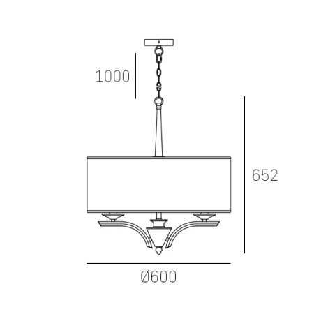 Lampa Hampton wisząca ATLANTA nikiel P05803NI-WH - Cosmo Light