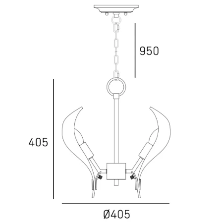 Lampa wisząca CANNES P06722BR - Cosmo Light