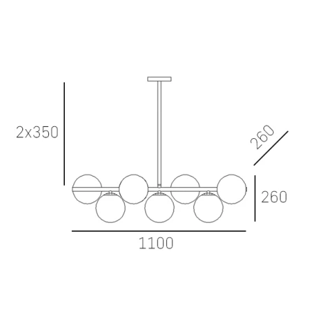 Lampa stylowa wisząca CAPE TOWN chrom P07902CH - Cosmo Light