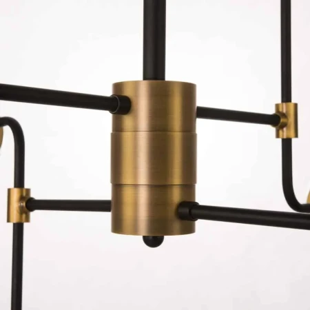 Lampa stylowa wisząca  nad stół czarna szklana  BOSTON P08959BR - Cosmo Light