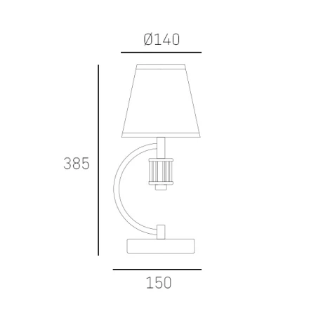 Lampa stołowa LIVERPOOL chrom T01193CH-WH - Cosmo Light