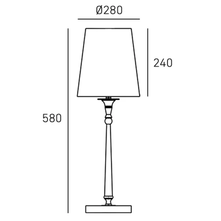 Lampa stołowa srebrna AUSTIN T01210NI-WH - Cosmo Light