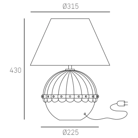 Lampa stołowa biała PRALINES T01268WH - Cosmo Light