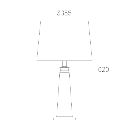 Lampa stołowa CHARLOTTE chrom T01332CH-WH - Cosmo Light