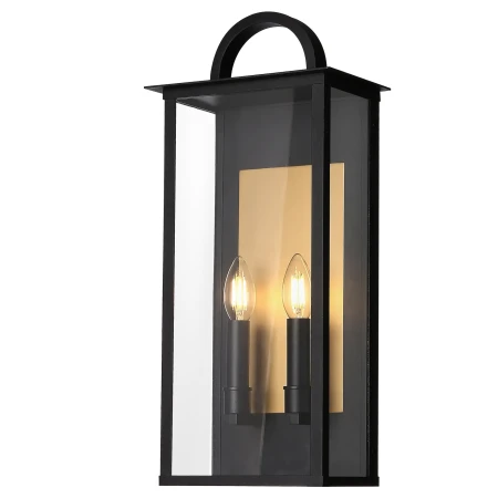 Kinkiet zewnętrzny czarny  MALIBU W02548BK - Cosmo Light
