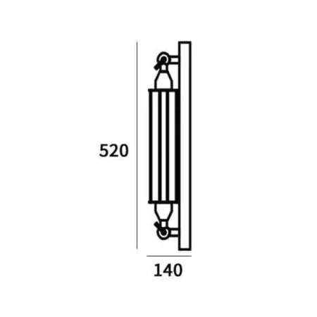 Kinkiet nowoczesny czarny E27 YORK - W01307BK - Cosmo Light