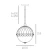 Lampa wisząca nowoczesna PRALINES P01213BK - Cosmo Light