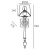 Kinkiet srebrny  AUSTIN W01258NI-WH - Cosmo Light
