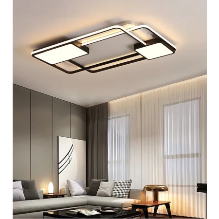 Mega mocny plafon lampa sufitowa do salonu z pilotem 1005 - Decorativi