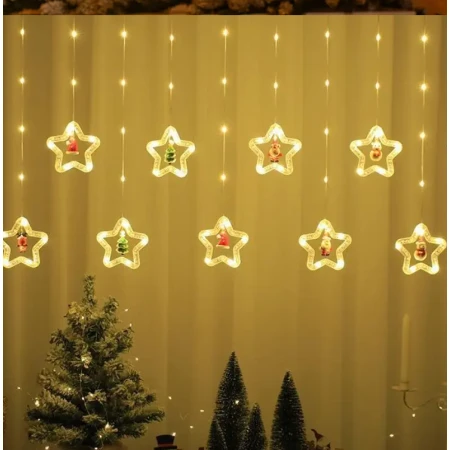 Gwiazdki kurtyna świetlna 300L 3W barwa ciepła 1021 - Decorativi