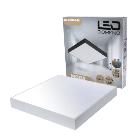 Lampa natynkowa Mora 30x30 24W IP44 biała BY-RSD1-24C 1185 - Decorativi