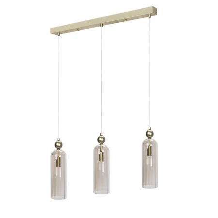 Lampa wisząca potrójna szklana Roxy złota 1240 - Decorativi