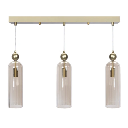 Lampa wisząca potrójna szklana Roxy złota 1240 - Decorativi