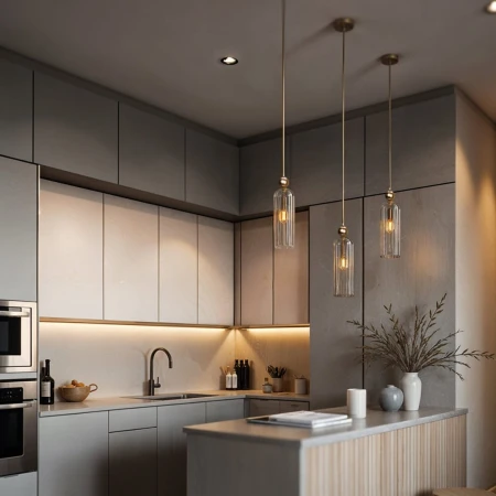 Lampa wisząca szklana pojedyncza Roxy złota 1241 - Decorativi