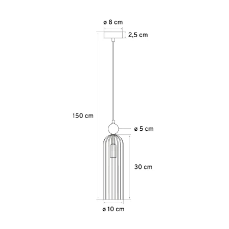 Lampa wisząca szklana pojedyncza Roxy złota 1241 - Decorativi
