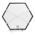 Panel LED Natynkowy HEXAGON  Plaster Miodu Czarny 1227 - Decorativi