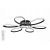 Lampa sufitowa okręgi LED 100W + PILOT CZARNA  881 - Decorativi