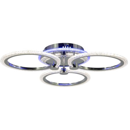 Plafon LED chromowany potrójny pierścień 54cm DRS2032/3 z serii RING - Lampy Elem