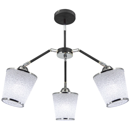 Lampa wisząca czarna z chromem 3-punktowa 6158/3 BL 8C z serii CARLOS - Lampy Elem
