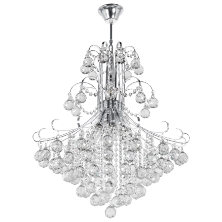 Żyrandol kryształowy chromowany 6-punktowy 60cm 6245/6 8C - Lampy Elem