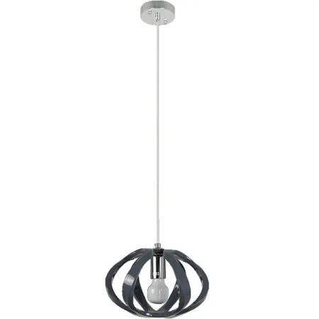 Lampa wisząca metalowa szara nowoczesna 30cm 6760/1 GREY z serii PLASTA - Lampy Elem