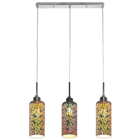 Lampa wisząca chromowana szklana 3-punktowa 6763/3 8C z serii Helike - Lampy Elem