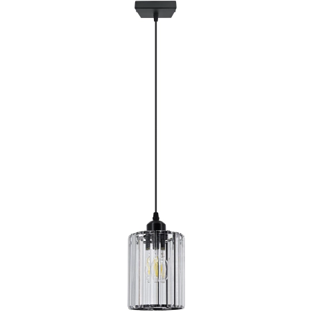 Lampa wisząca czarna szklana 13cm 6782/1 BL z serii MODENA - Lampy Elem