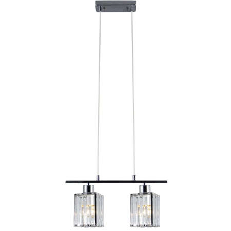Lampa wisząca chromowana szklana 2-punktowa 6791/2 8C z serii LUKSOR - Lampy Elem