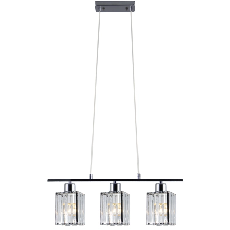 Lampa wisząca chromowana szklana 3-punktowa 6791/3 8C z serii LUKSOR - Lampy Elem