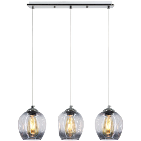 Lampa wisząca chromowana szklana 3-punktowa 8182/3 8C BL z serii ATENA - Lampy Elem