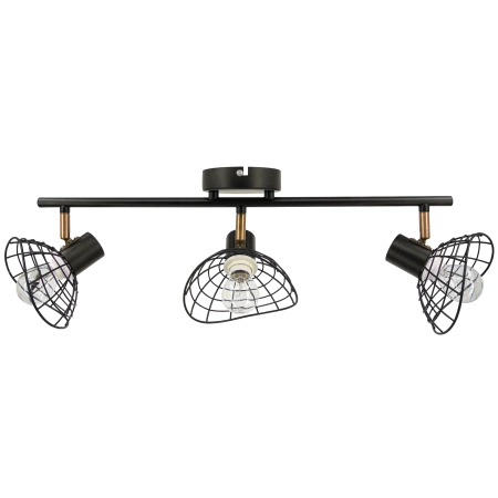 Lampa sufitowa loft czarna metalowa 3-punktowa 8631/3 BL CO z serii FELIX - Lampy Elem