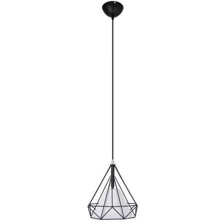 Lampa wisząca metalowa czarna loft 25cm 8801/1 z serii PIRAMIDA - Lampy Elem